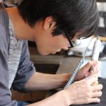 リューターでハンコを削ります