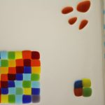 ガラスの粒を散りばめるフュージング