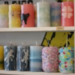 オレンジろうそくのキャンドル