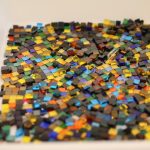 ガラスの粒を散りばめるフュージング