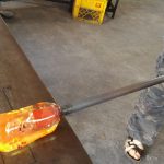 ぷーっとふくらませる吹きガラス