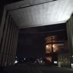 横浜のライトアップされた景色