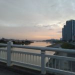 多摩川から見る日の出