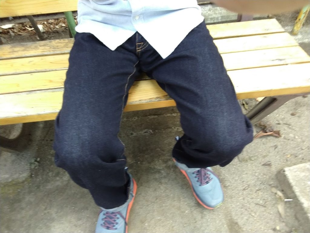 自作のジーンズを履いてみた