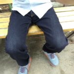自作のジーンズを履いてみた